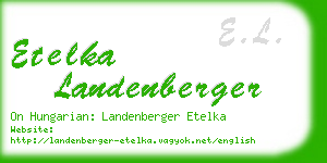 etelka landenberger business card